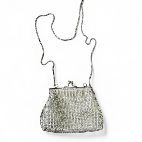 Handbags - Silver Beaded Evening Bag